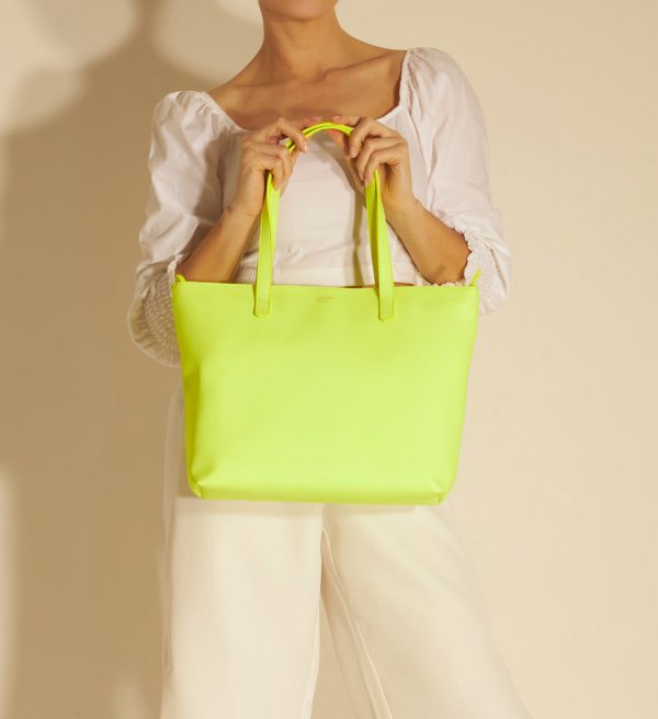 Bolsa Shopping Verde Neon Mercato Grande Arezzo Arezzo Bras lia